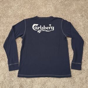 Carlsberg Beer Red Lion Pub Soccer Long Sleeve Tee size Medium